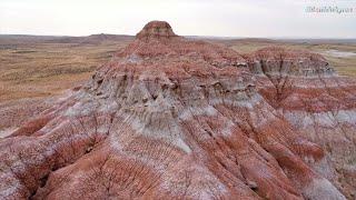 Drone Fly By of the Red Hills in Wyoming with Serene Music