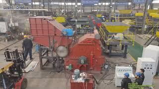 Scrap metal crusher hammer mill metal crushing machine price waste metal recycling line manufacturer