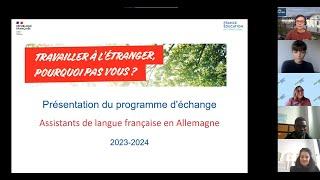 WEBINAIRE - Assistants de langue française en Allemagne : présentation du programme