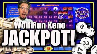 Jackpot!!! Wolf Run Keno Bonus Pays Off #Firsties