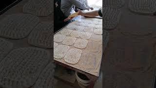 Baking Iranian Bread Recipe | How to Make Barbari Bread in Tehran, Iran| #shortvideo