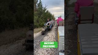 Backyard railroading on the BNRR #railway #railroad #mainlinesteam #steamengine #steam #railfan