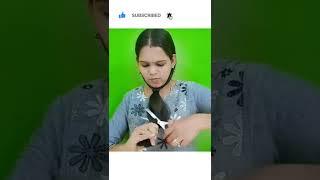 U hair cutting at home/self hair cutting at home #shorts