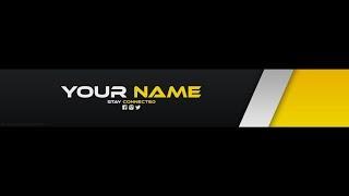 FREE YouTube Banner Template #28 DOWNLOAD NOW I Photoshop