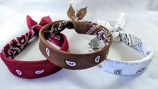 How To Fold a Bandana , How to Tie a Bandana, Bandana Headband, Hair Bow, DIY , Folding a Bandana