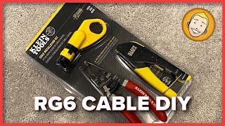 RG6/COAX Compression Fittings DIY | Better than crimping! (Klein Tools Installation Kit)