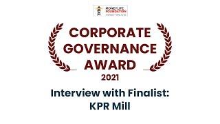 Interview with Mr P Natraj, Managing Director, KPR Mill Ltd