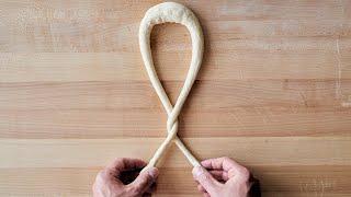 The best way to shape pretzel dough