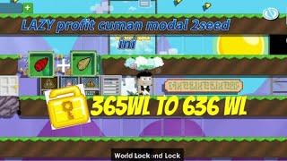 Modal 365wl enak nya profit ini aja  lazy | GROWTOPIA #growtopia #profit #ngemas