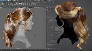 Creating a Female Hairstyle for Production with Maya XGen with Bruno Tornisielo