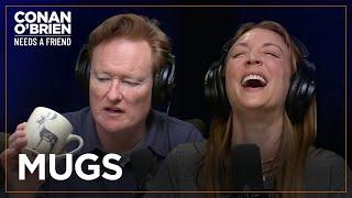 Kaley Cuoco Sent Conan And The Gang Mugs | Conan O'Brien Needs A Friend