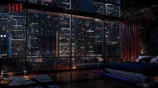 Spend 24/7 Live Stream In This Luxury Chicago Apartment | Rain On Window Sounds For Sleeping