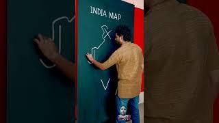 India map trick || how to draw #independenceday #republicday #art #drawing #artist #shorts