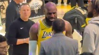 LeBron James confronts Stephen A Smith during timeout for talking about Bronny 