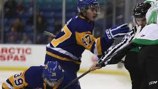 Saskatoon Blades rookie defencemen Schael Higson and Nolan Reid have been paired together since...