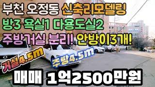 부천빌라 신축리모델링 특대형 3룸 안방이3개! 주방 거실 완벽 분리! 4.5미터 거실 4.4미터 주방 가격실화! 1억2500만원 #부천빌라 #부천빌라매매 #오정동매매 #오정동빌라