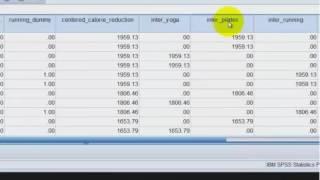 Dummy coding in SPSS with centering and moderation