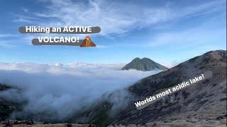 Hiking into an Active Volcano!!