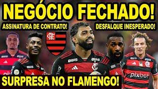 NEGÓCIO FECHADO! FLAMENGO ENCAMINHOU NOVO CONTRATO! SURPRESA NO MENGÃO! DESFALQUE INESPERADO NO FLA!