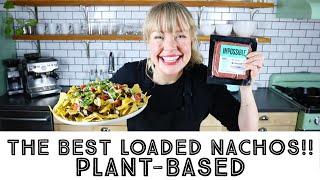 The Best Loaded Nachos with Impossible™ Beef Made From Plants