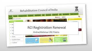 RCI registration Renewal- Online/Webinar