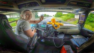 ASMR Girl Truck Driver /// Driving in Germany /// Mercedes Actros L1953