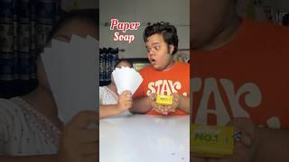 My Sister Vs Me : Who will make the best Paper Soap #shorts