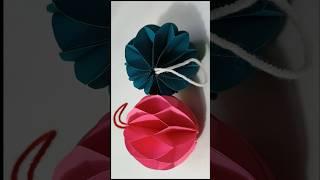 Honeycomb Ball Ornament | Christmas Decoration Ideas Using Paper #viral #trending #christmasdecor