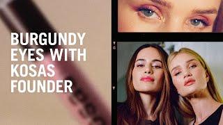 Burgundy eye tutorial with Kosas founder Sheena Yaitanes and Rosie Huntington-Whiteley