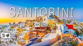 SANTORINI 8K Video Ultra HD With Soft Piano Music - 60 FPS - 8K Nature Film