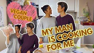 My Man Is Cooking For Me |  His First Time  | Vegan AMBW COUPLE