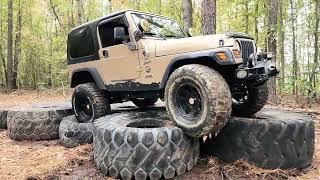 Jeep Wrangler TJ Showdown - 37s & long arms VS 33s & 3.5” lift. At The 757s only wheeling spot W2WPG