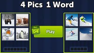 4 Pics 1 Word Daily Puzzle December 4, 2024  Winter Adventure + Levels 8241-8245