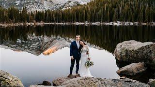 Snowy Elopement With Beautiful Vows - Rocky Mountain National Park