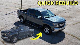 REBUILDING A WRECKED 2021 SILVERADO IN 18 MINS OR LESS