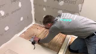 Easily Install the GoBoard® Point Drain Shower System