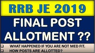 RRB JE CBT2 POST PREFERENCE 2019 | HOW TO ALLOT POST IN RRB JE 2019.