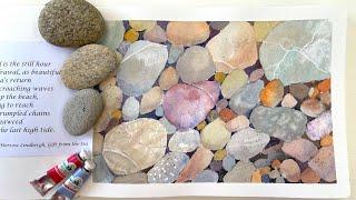 The ANSWER to feeling STRESSED OUT - Paint Pebbles on a Beach - easy real time tutorial