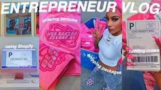 ENTREPRENEUR LIFE VLOG: SHIPPING ORDERS + HOW TO USE SHOPIFY + ORDERING SAMPLES + FINDING VENDORS