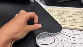 Ovenbird Large Gaming Mouse Pad with Stitched Edges, Minimalist Topographic Map Desk Mat Review