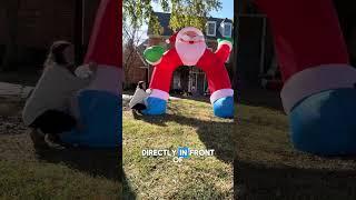 Christmas Decorate with Me | Decorating for Christmas Outdoor Yard Decorations | 8 Foot Santa Lights