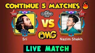 Sri Vs Nazim Best of 5 / Carrom Pool ️ OMG  First time in Carrom Pool 