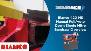 Bianco 420 MS Manual Pull/Auto Down Single Mitre Bandsaw [Selmach Machinery]