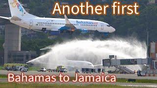 Bahamas air inaugural flight  airplane spotting Montego Bay Jamaica