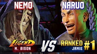 SF6 ▰ NEMO (M.Bison) vs NARUO (#1 Ranked Jamie) ▰ High Level Gameplay