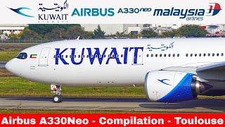 AIRBUS A330Neo Compilation include first -900 for Kuwait Aw and Malaysia Airl, Toulouse (2024)