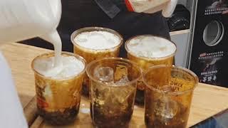 대만 시먼딩 길거리음식/ 행복당 흑당버블티/Taiwan street food/Brown sugar milk tea