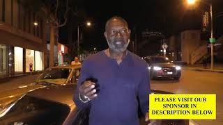 Dennis Haysbert talks about the Coronavirus outside Craigs restaurant in West Hollywood