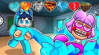 Using CUSTOM HEARTS vs MISS ANITRON in Roblox!