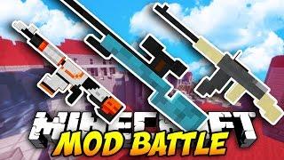 Minecraft EPIC GUN MOD BATTLE! (Minecraft Flan's Mod) w/ LandonMC & Friends